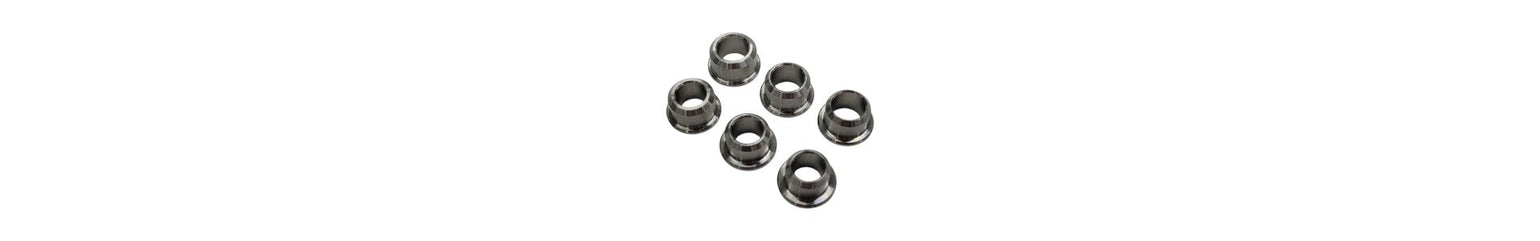 Standard and oversize tool steel door bushings. 